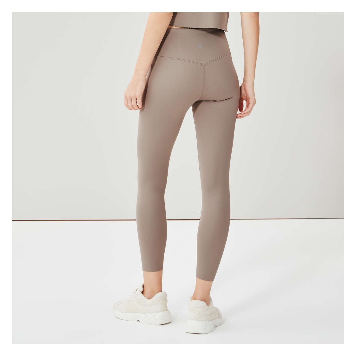 Scalloped Legging in Light Khaki Brown from Joe Fresh